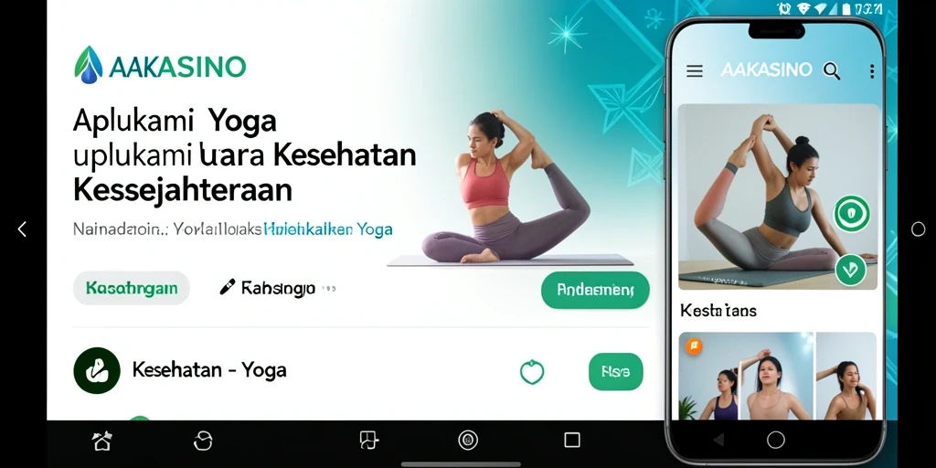 Antarmuka AAKASINO yang intuitif dan panduan yoga interaktif.