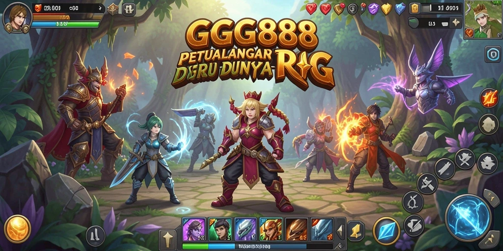 Tampilan antarmuka GGG888 yang menarik dalam game RPG.