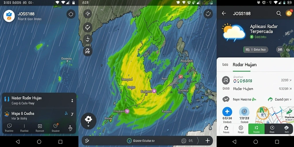 Tampilan antarmuka JOSS188 menunjukkan peta radar hujan yang jelas dan informatif.