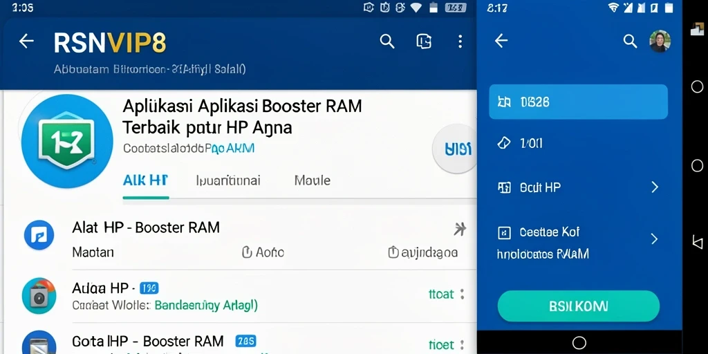 Tampilan antarmuka RSNVIP8 yang memudahkan pengguna mengelola RAM.
