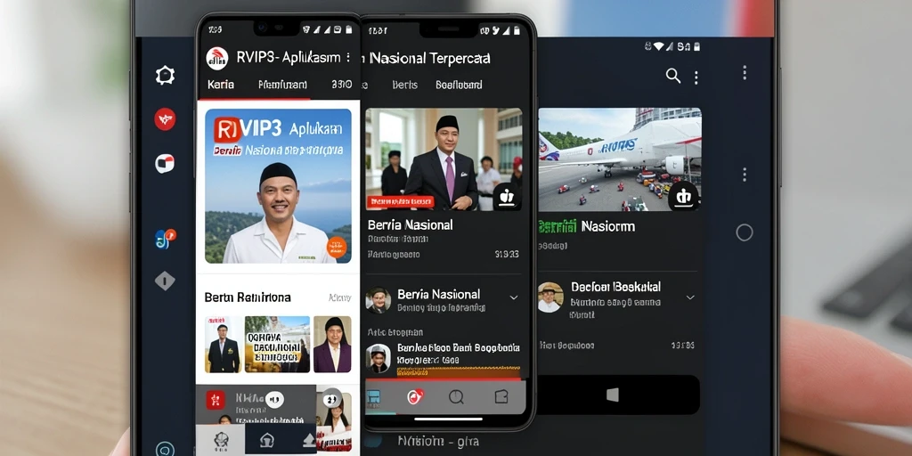 Tampilan antarmuka utama aplikasi RVIP3 yang menarik dan informatif.