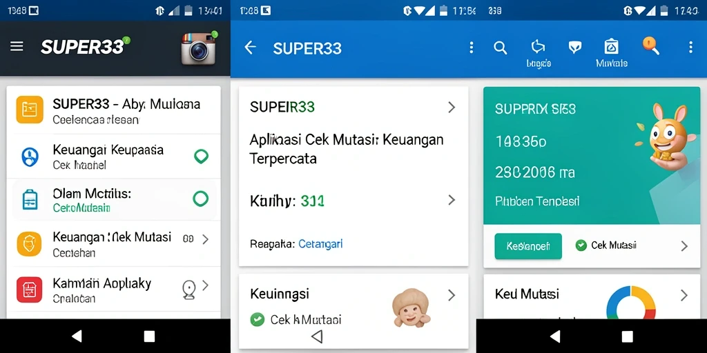 Tampilan antarmuka SUPER33 yang memudahkan pengguna dalam cek mutasi.