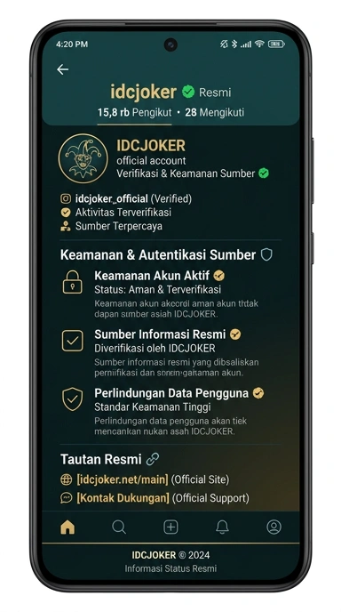 Kanal Resmi idcjoker untuk Pengguna Android